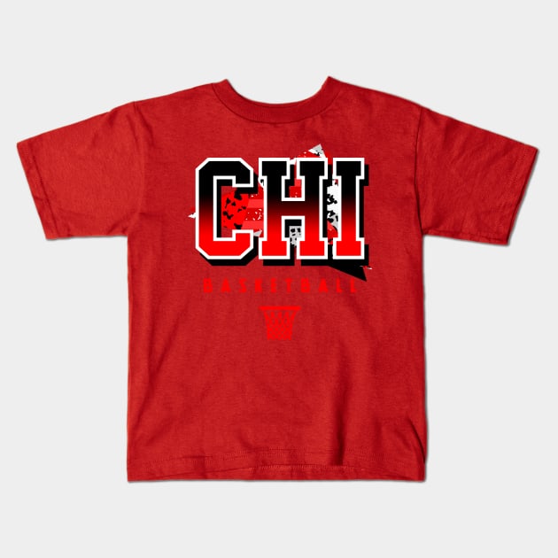 Chicago Basketball Retro Kids T-Shirt by funandgames